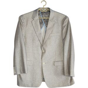 DUCHAMP London Mens Sports Coat Size 44 R Stretch Suit Jacket Blazer Beige